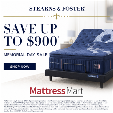 stearns and foster memorial day event sale