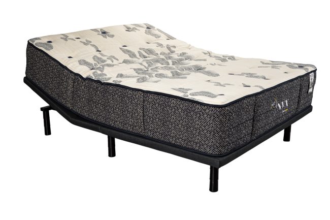 Therapedic NYX Twilight Luxe Plush mattress on adjustable base